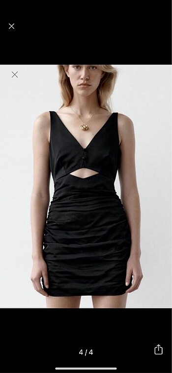 Zara saten elbise