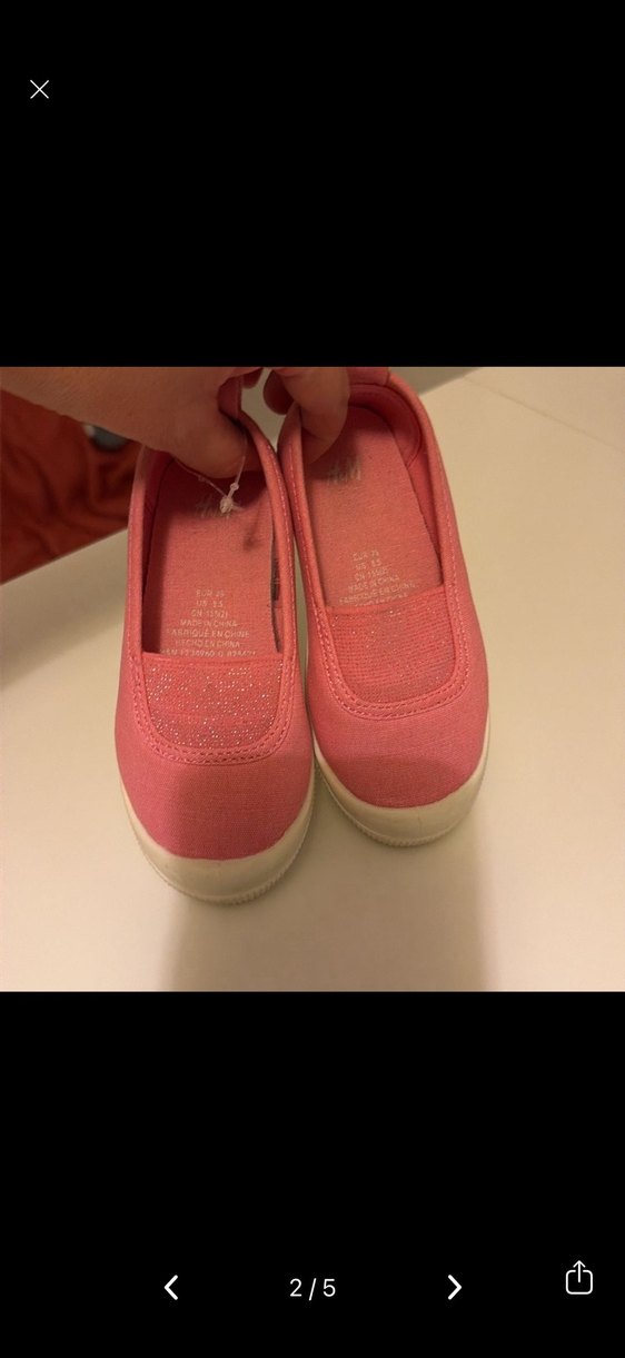 H&M Pembe Kız Çocuk Babet Ayakkabı - Görsel 4