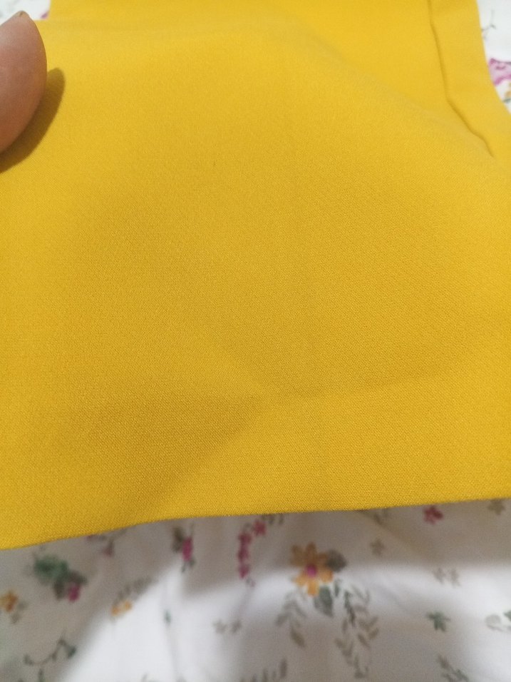 Kadın Sarı Midi Kumaş Pantolon - Görsel 2