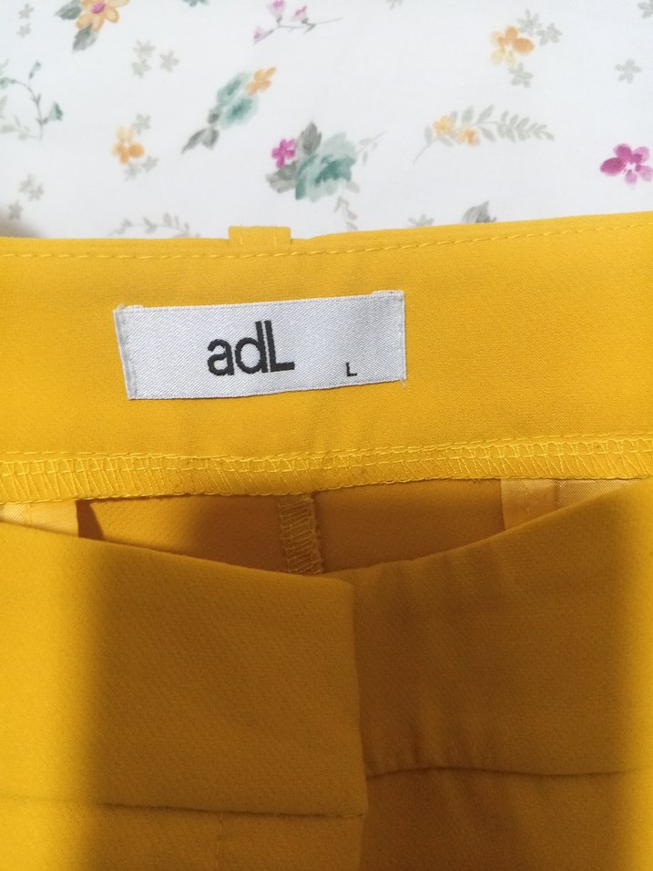 Kadın Sarı Midi Kumaş Pantolon - Görsel 5