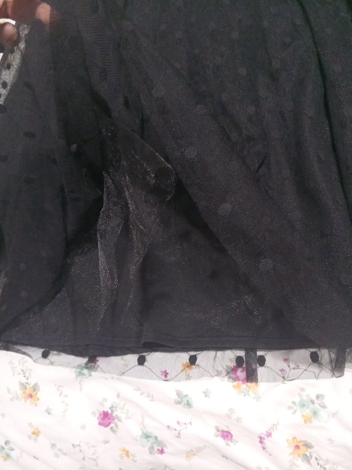 Dantel Detaylı Siyah Uzun Gotik Etek - Görsel 4