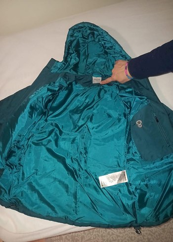 Çocuk Turkuaz Kısa Kapüşonlu Ceket - Görsel 5