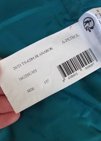 Çocuk Turkuaz Kısa Kapüşonlu Ceket - Görsel 2