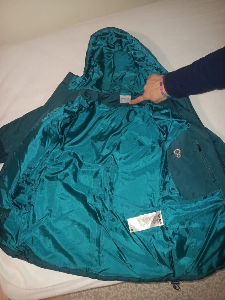 Çocuk Turkuaz Kısa Kapüşonlu Ceket - Görsel 5