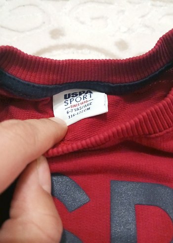 Kırmızı USPA Erkek Sweatshirt - Görsel 2