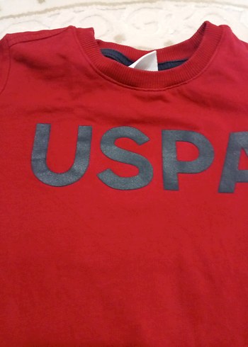 Kırmızı USPA Erkek Sweatshirt - Görsel 3