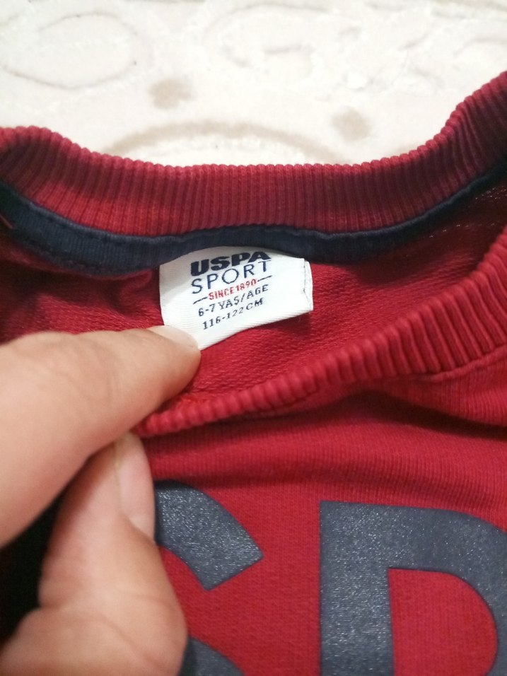 Kırmızı USPA Erkek Sweatshirt - Görsel 2