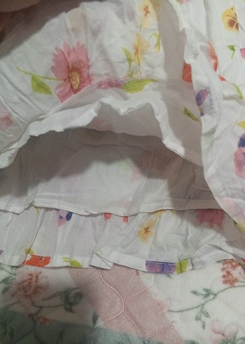 Çiçek Desenli Kız Çocuk Askılı Elbise - Görsel 5