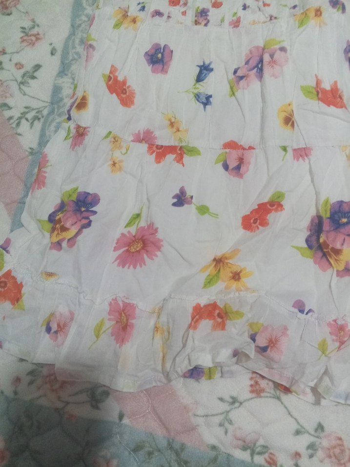 Çiçek Desenli Kız Çocuk Askılı Elbise - Görsel 3