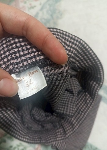 Gri Kemerli Rahat Kesim Kız Kumaş Pantolon - Görsel 2