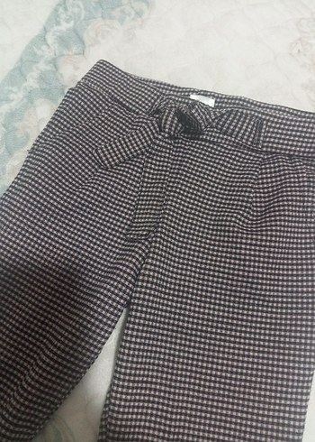 Gri Kemerli Rahat Kesim Kız Kumaş Pantolon - Görsel 5