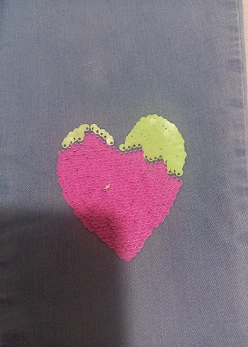 Düğmeli Mavi Kız Kot Pantolon - Görsel 2