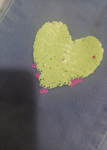 Düğmeli Mavi Kız Kot Pantolon - Görsel 3