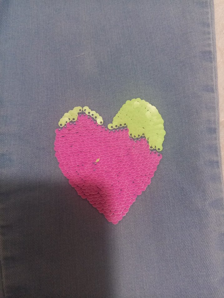 Düğmeli Mavi Kız Kot Pantolon - Görsel 2