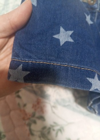 Kız Çocuk Renkli Bağlamalı Denim Etek - Görsel 4