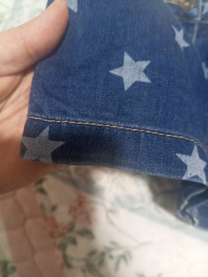 Kız Çocuk Renkli Bağlamalı Denim Etek - Görsel 4