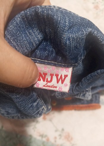 Nakışlı Düğmeli Kız Çocuk Kot Ceket - Görsel 2