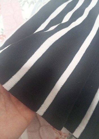 kız Siyah-Beyaz Zebra Desenli Mini Etek - Görsel 2