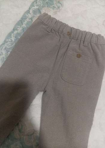 Bej Keten Erkek Çocuk Bol Paça Pantolon - Görsel 4