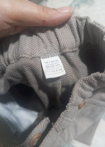 Bej Keten Erkek Çocuk Bol Paça Pantolon - Görsel 5