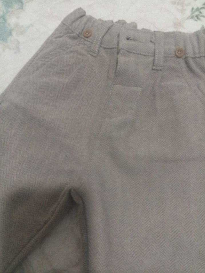 Bej Keten Erkek Çocuk Bol Paça Pantolon - Görsel 2