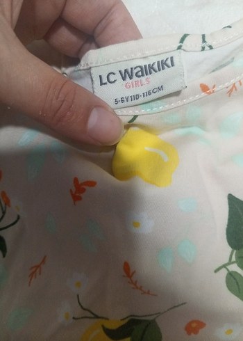 Sarı Desenli Kız Çocuk Elbisesi - Görsel 6