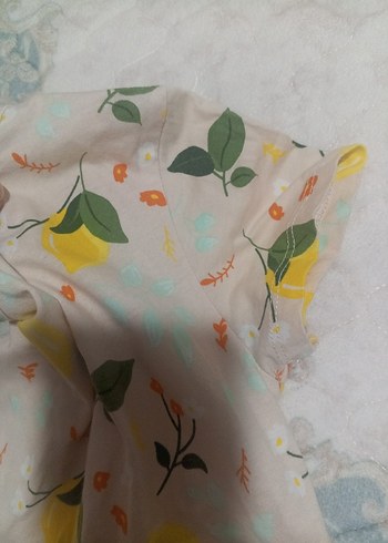 Sarı Desenli Kız Çocuk Elbisesi - Görsel 4