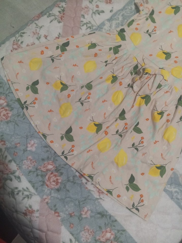 Sarı Desenli Kız Çocuk Elbisesi - Görsel 3