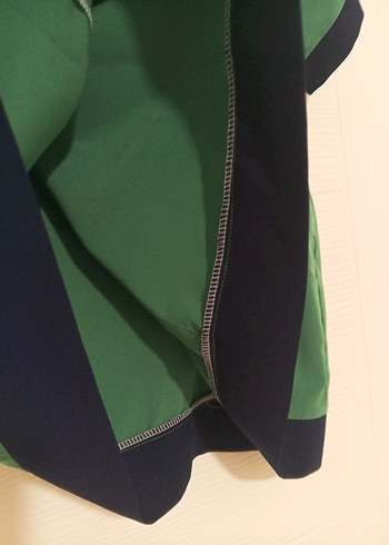 Yeşil Kısa Kollu Salaş Kadın Bluz - Görsel 4