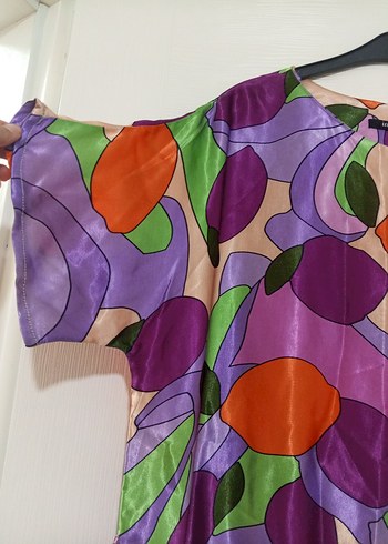 Renkli Tie-Dye Uzun Kadın Elbise - Görsel 3