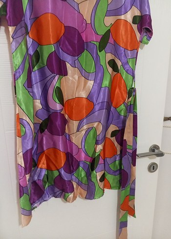 Renkli Tie-Dye Uzun Kadın Elbise - Görsel 2