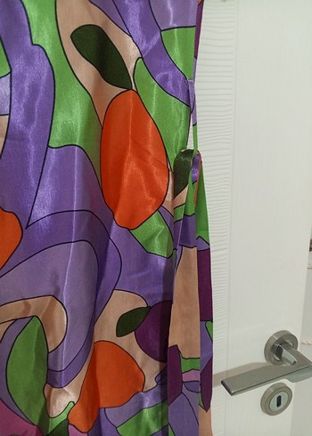 Renkli Tie-Dye Uzun Kadın Elbise - Görsel 7