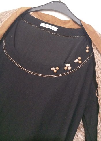 Kahverengi Süet Kemerli Uzun Elbise - Görsel 8