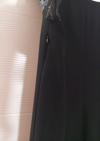 Siyah Uzun Kollu Gotik Kadın Elbise - Görsel 7