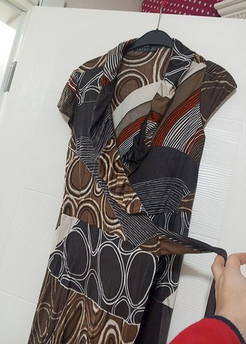 Bohem Tarzı Uzun Askılı Halter Elbise - Görsel 6