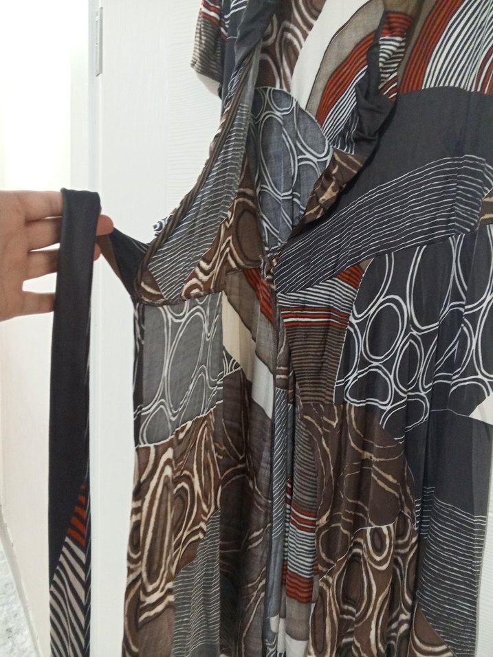 Bohem Tarzı Uzun Askılı Halter Elbise - Görsel 4