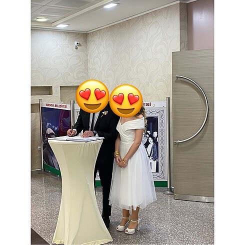 36 Beden beyaz Renk Nikah Nişan Söz Elbisesi