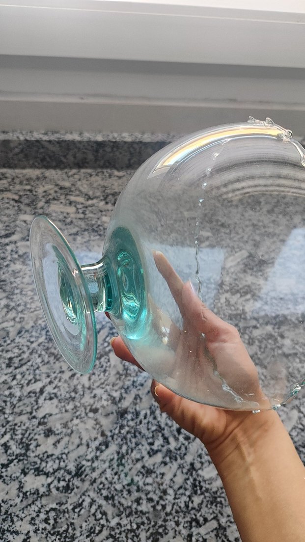 Turkuaz Dalgalı Kenarlı Vazo - Görsel 3