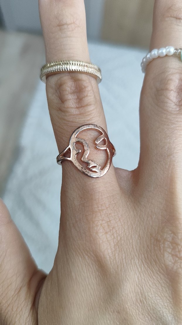 Minimalist Beyaz Kadın Yüzük Seti - Görsel 2