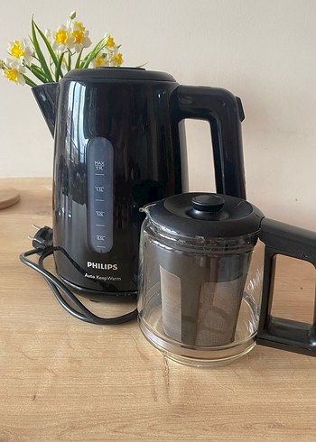 Philips Siyah Su Isıtıcı ve Demlik Seti - Görsel 3