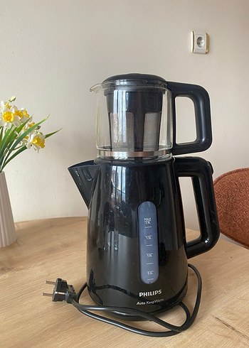 Philips Siyah Su Isıtıcı ve Demlik Seti - Görsel 2