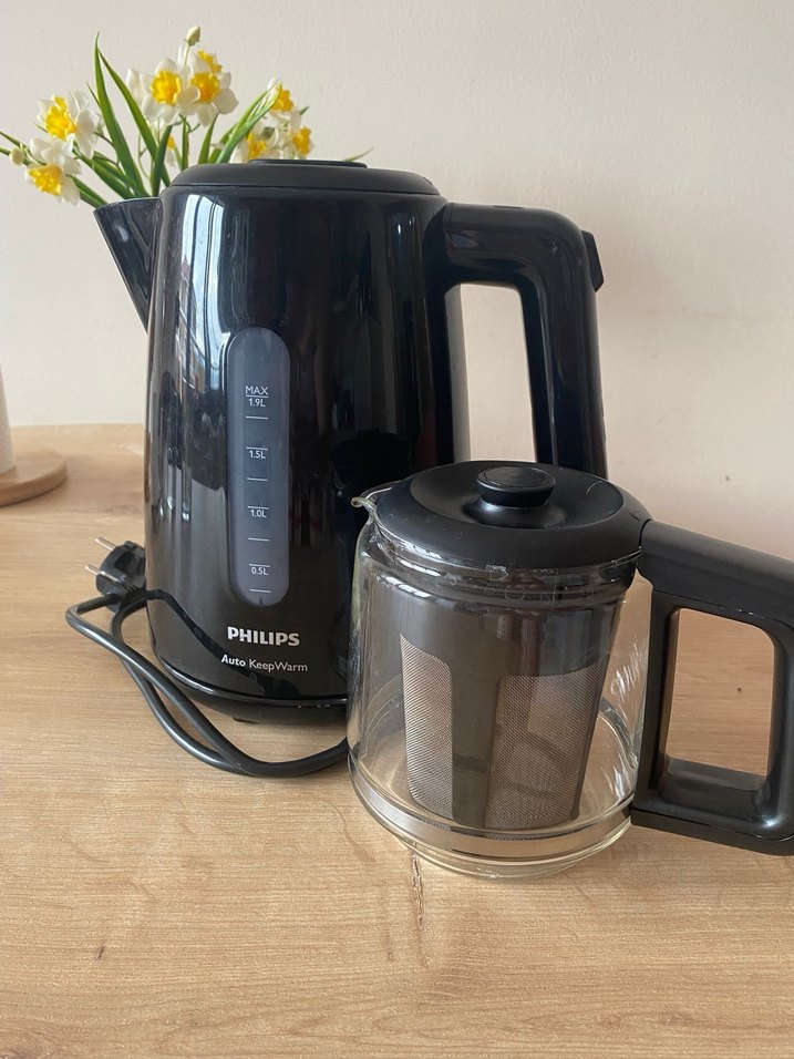 Philips Siyah Su Isıtıcı ve Demlik Seti - Görsel 3