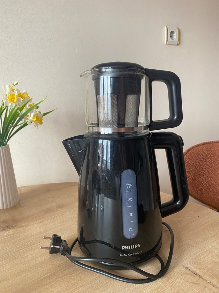 Philips Siyah Su Isıtıcı ve Demlik Seti - Görsel 2