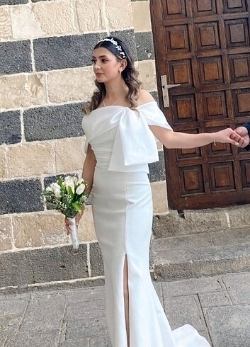 Diğer Lafaba beyaz nikâh elbisesi, nişan elbisesi, abiye