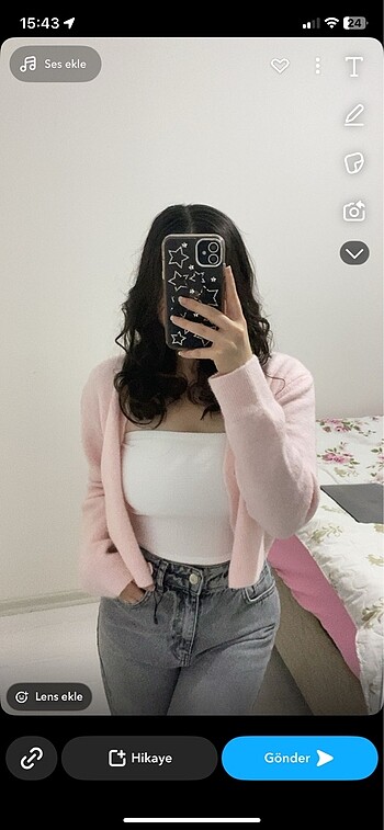 s Beden twist pembe hırka