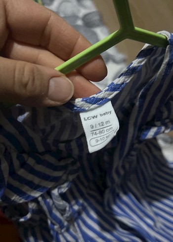 Kız Çocuk Renkli Çizgili Fırfırlı Elbise - Görsel 4