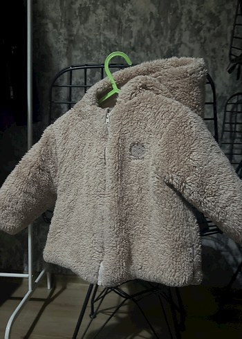 Gri Erkek Çocuk Peluş Mont - Görsel 3