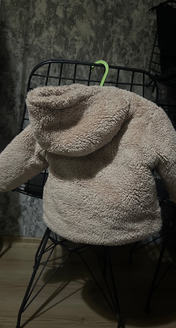 Gri Erkek Çocuk Peluş Mont - Görsel 4