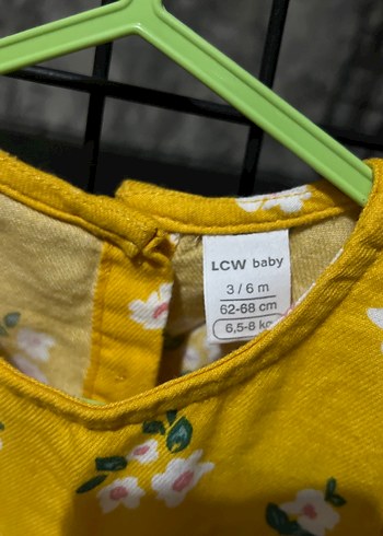 Sarı Çiçekli Uzun Kollu Kız Elbise - Görsel 3