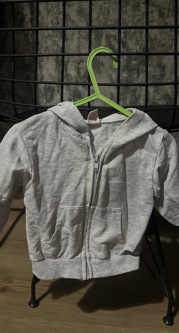 Gri Fermuarlı Erkek Çocuk Sweatshirt - Görsel 2